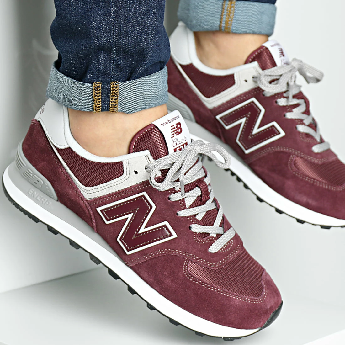 Nouveau 🔥 Baskets Lifestyle 574 ML574EVM Burgundy de New Balance 🧨 3 Nouveau 🔥 Baskets Lifestyle 574 ML574EVM Burgundy de New Balance 🧨