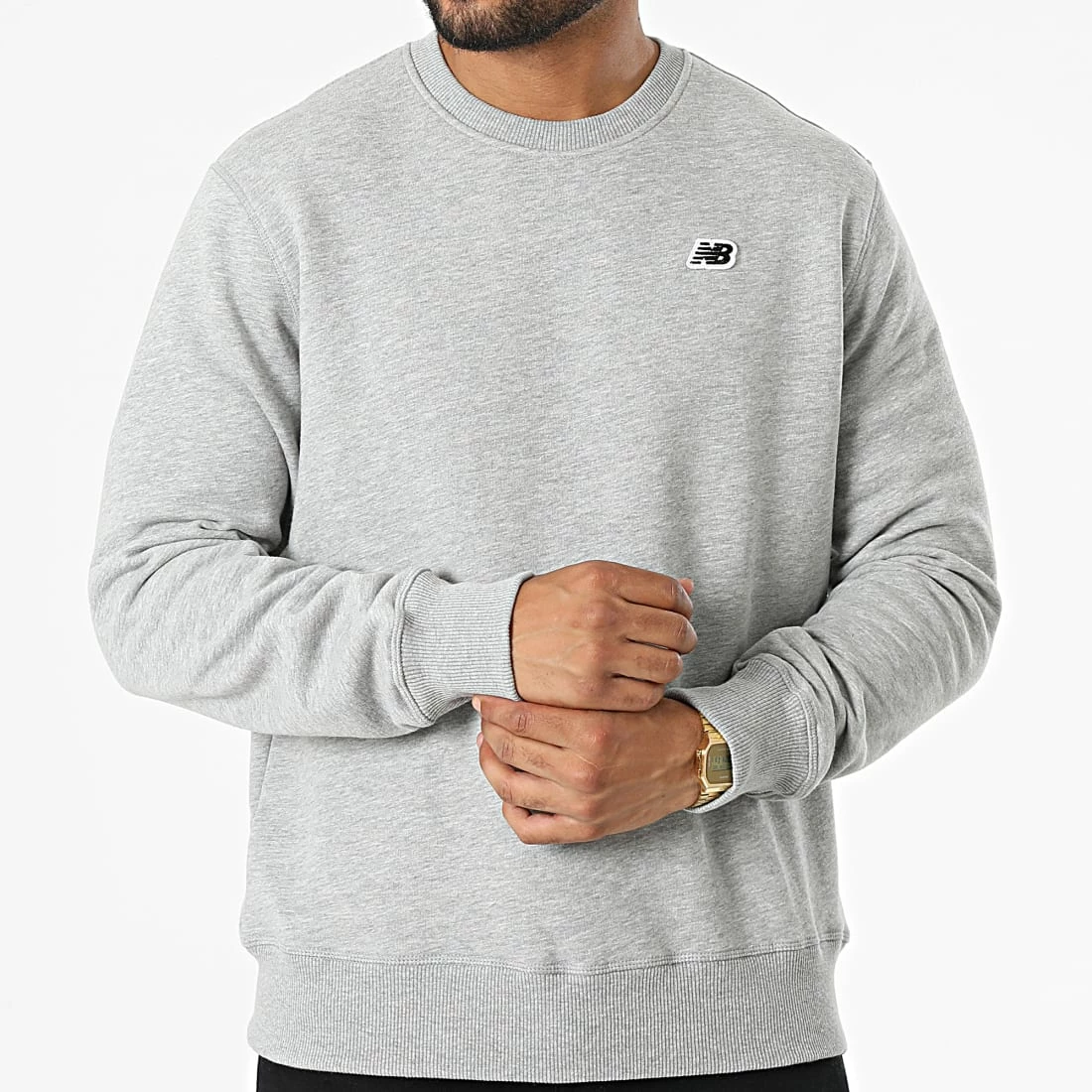 Budget ❤️ Sweat Crewneck Logo MT23601 Gris Chiné de New Balance 👏 5 Budget ❤️ Sweat Crewneck Logo MT23601 Gris Chiné de New Balance 👏 – Image 3