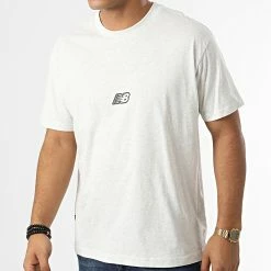 Nouveau 🛒 Tee 👕 Shirt MT23514 Gris Chiné de New Balance 🤩 -New Balance Soldes new balance 335594 MT23514 SAH 20220906T161339 04