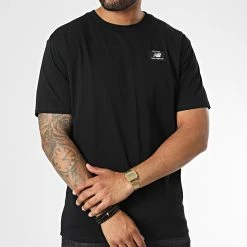 Tout neuf ⌛ Tee 👚 Shirt MT23508 Noir de New Balance ⭐ -New Balance Soldes new balance 336258 MT23508 BK 20220915T145812 03