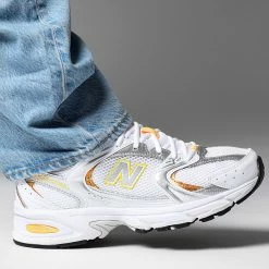 Meilleure vente 🎁 Baskets Lifestyle 530 MR530PUT White Vibrant Apricot Silver Metallic de New Balance 🧨