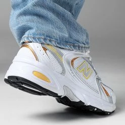 Meilleure vente 🎁 Baskets Lifestyle 530 MR530PUT White Vibrant Apricot Silver Metallic de New Balance 🧨 -New Balance Soldes new balance 343380 MR530PUT 20221010T155407 05