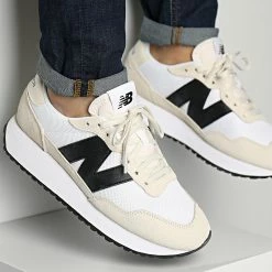 Vente flash 👍 Baskets Lifestyle 237 MS237CB White Beige de New Balance 😀
