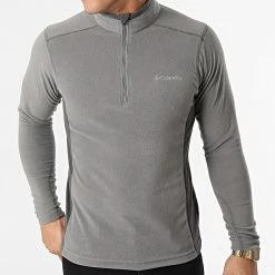 Remise ✨ Sweat Col Zippé Polaire Klamath Range II 1352472 Gris de Columbia 😍 -New Balance Soldes columbia 225554 1352472 024 20211008T161158 03