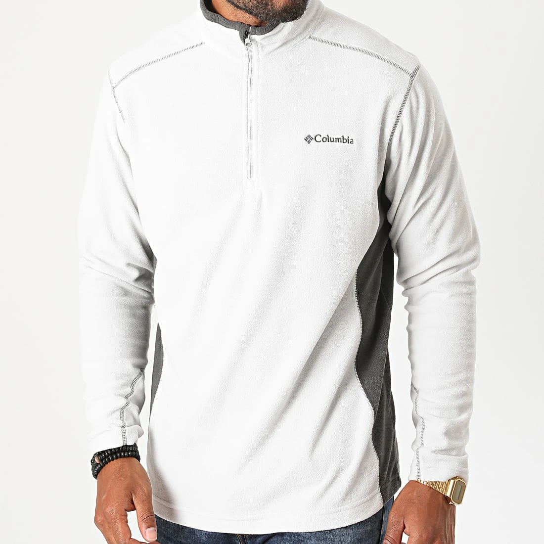 Promo đ„ Sweat Col Zippé Klamath Range 1352472 Gris Clair Gris Anthracite de Columbia â 2 Promo đ„ Sweat Col Zippé Klamath Range 1352472 Gris Clair Gris Anthracite de Columbia â