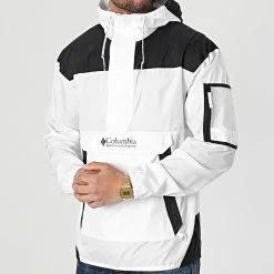 Promo 👏 Coupe-Vent Capuche Challenger 1714291 Noir Blanc de Columbia 🔔 -New Balance Soldes columbia 251803 1714291 101 20210217T140403 03