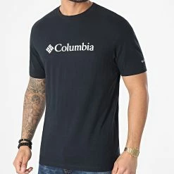 Meilleure affaire 🥰 Tee 👕 Shirt CSC Basic Logo 1680053 Noir de Columbia 🛒