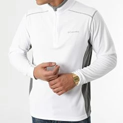 Meilleur prix 🔥 Sweat Col Zippé Polaire Klamath Range 1352472 Blanc Gris de Columbia 😀 -New Balance Soldes columbia 274204 1352472 100 20211008T161335 03