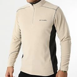 Coupon 👍 Sweat Col Zippé Polaire Klamath Range 1352472 Beige de Columbia 👍