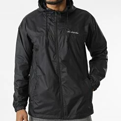 Meilleure vente 🔥 Coupe-vent Zippé Capuche Flash Challenger Noir de Columbia 🔥 -New Balance Soldes columbia 303063 1988735 010 20220210T135648 03