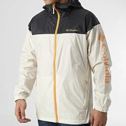 Promo 🤩 Coupe-vent Zippé Capuche Flash Challenger Beige Noir de Columbia ✔️