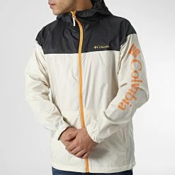 Promo 🤩 Coupe-vent Zippé Capuche Flash Challenger Beige Noir de Columbia ✔️ -New Balance Soldes columbia 306710 1988715 192 20220307T160604 03