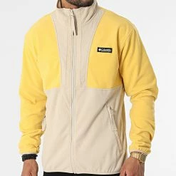 Nouveau 🔥 Veste Col Zippé Polaire Back Bowl 1890764 Beige Jaune de Columbia 🎁