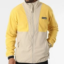 Nouveau 🔥 Veste Col Zippé Polaire Back Bowl 1890764 Beige Jaune de Columbia 🎁 -New Balance Soldes columbia 317922 1890764 742 20220512T090845 03