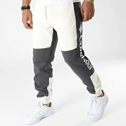 Le moins cher ✔️ Pantalon Jogging Lodge Colourblock Gris Anthracite de Columbia ✨