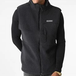 Vente flash 😍 Veste Fourrure Zippée Sans Manches Mountainside Noir de Columbia 👍