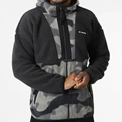 Coupon 👍 Veste Polaire Zippée Capuche Backbowl Sherpa Noir Gris Camouflage de Columbia 🔔 -New Balance Soldes columbia 331097 1952403 010 20220810T141850 03