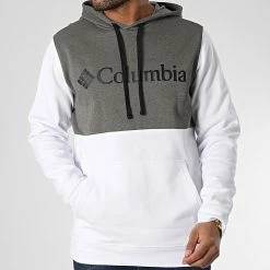 Bon marché 👍 Sweat Capuche Trek Colorblock 1976933 Blanc Gris Chiné de Columbia ✨